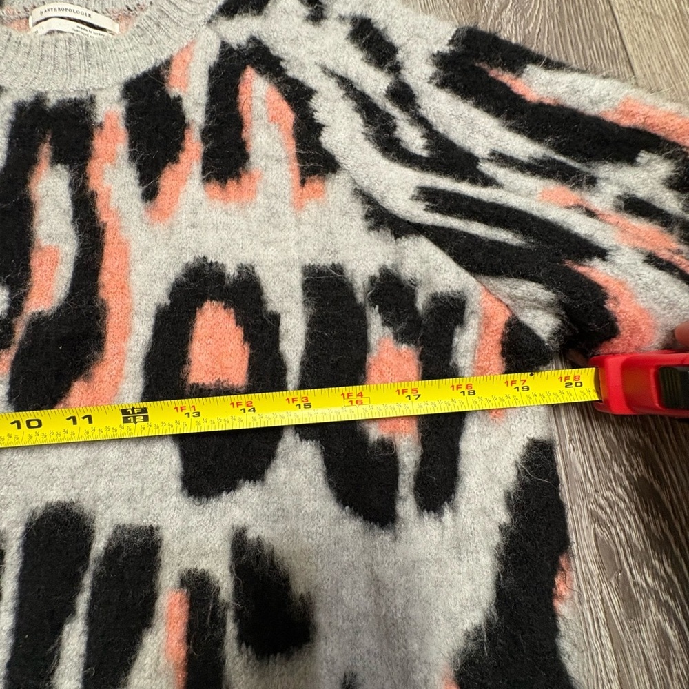 Anthropologie Leopard Print Sweater - Black, Pink, Gray - Picture 10 of 12